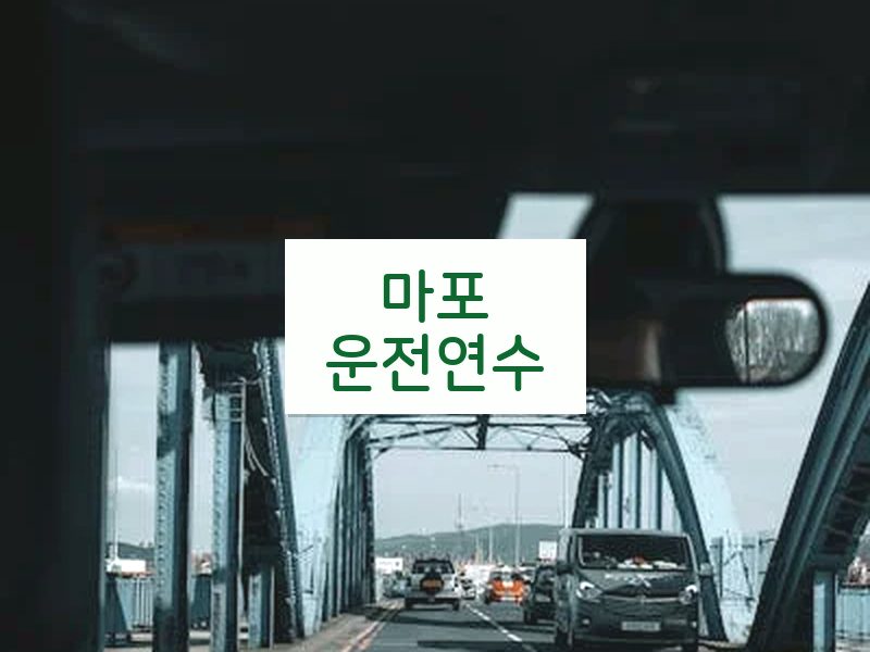 마포운전연수 후기