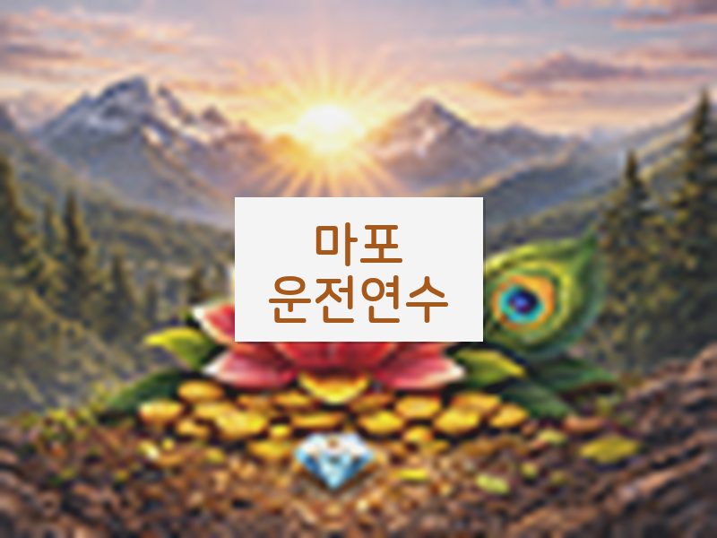 마포운전연수 후기