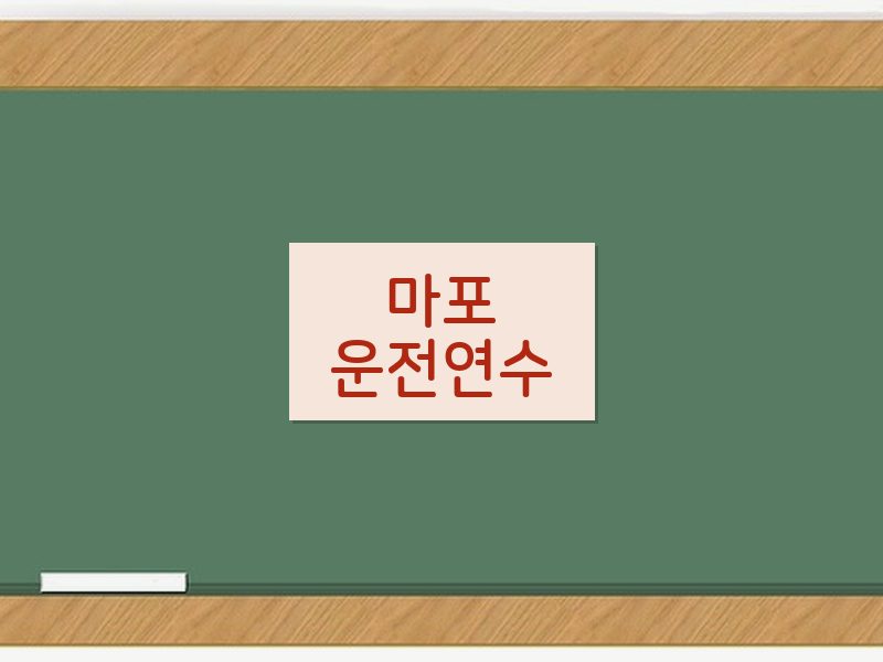 마포운전연수 후기