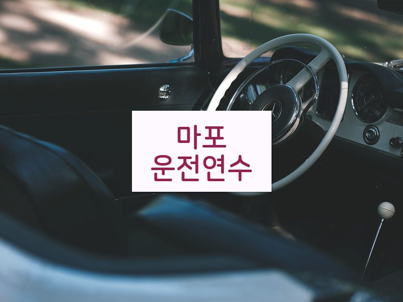 마포운전연수 후기