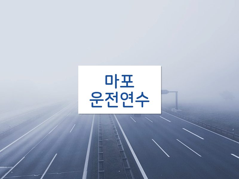 마포운전연수 후기