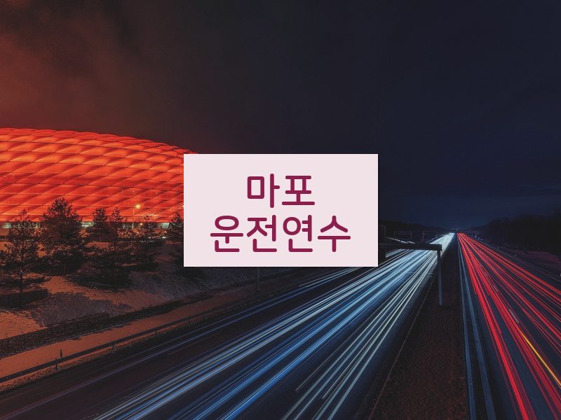 마포운전연수 후기