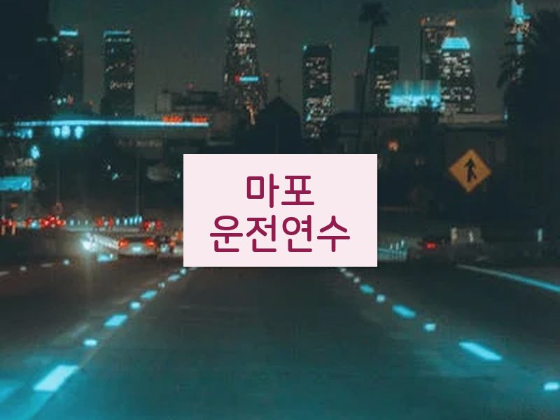 마포운전연수 후기