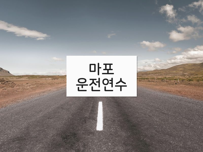 마포운전연수 후기