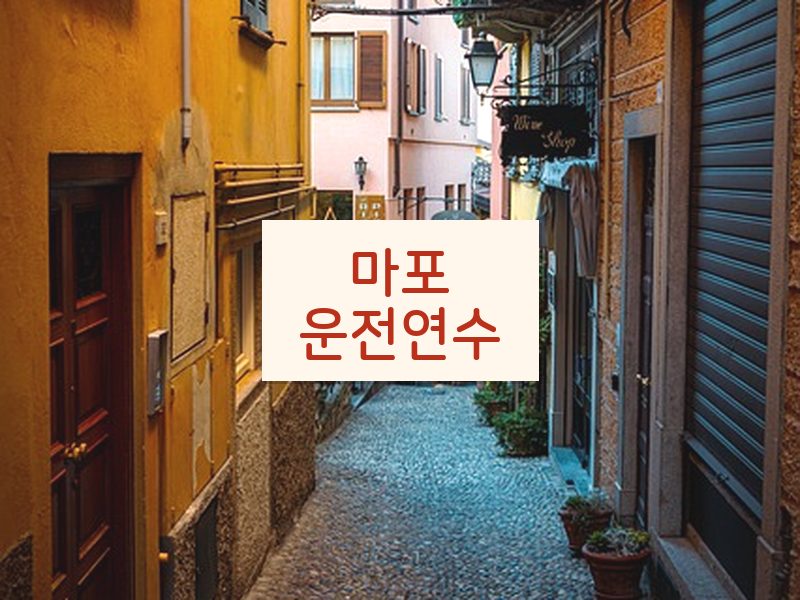 마포운전연수 후기