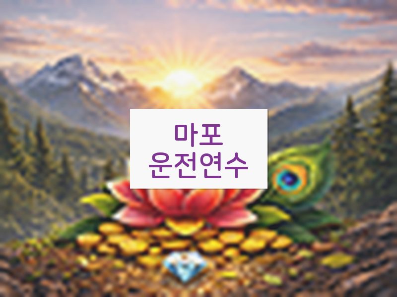 마포운전연수 후기