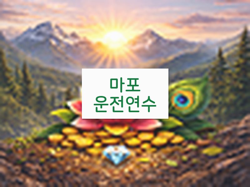 마포운전연수 후기