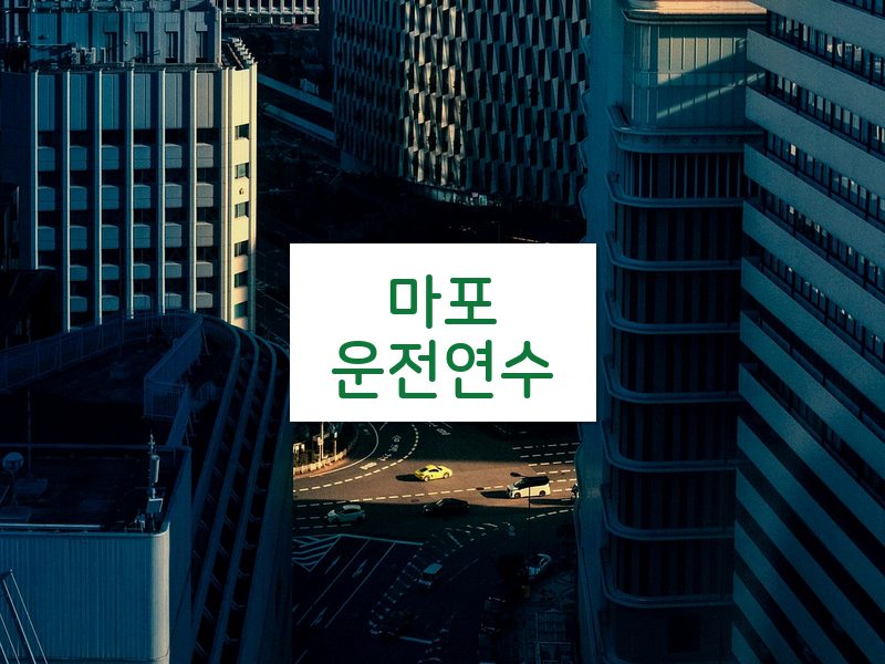 마포운전연수 후기
